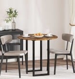 VidaXL Tafelblad Gerookt eiken 80 x 80 x 1.5 cm Bewerkt hout