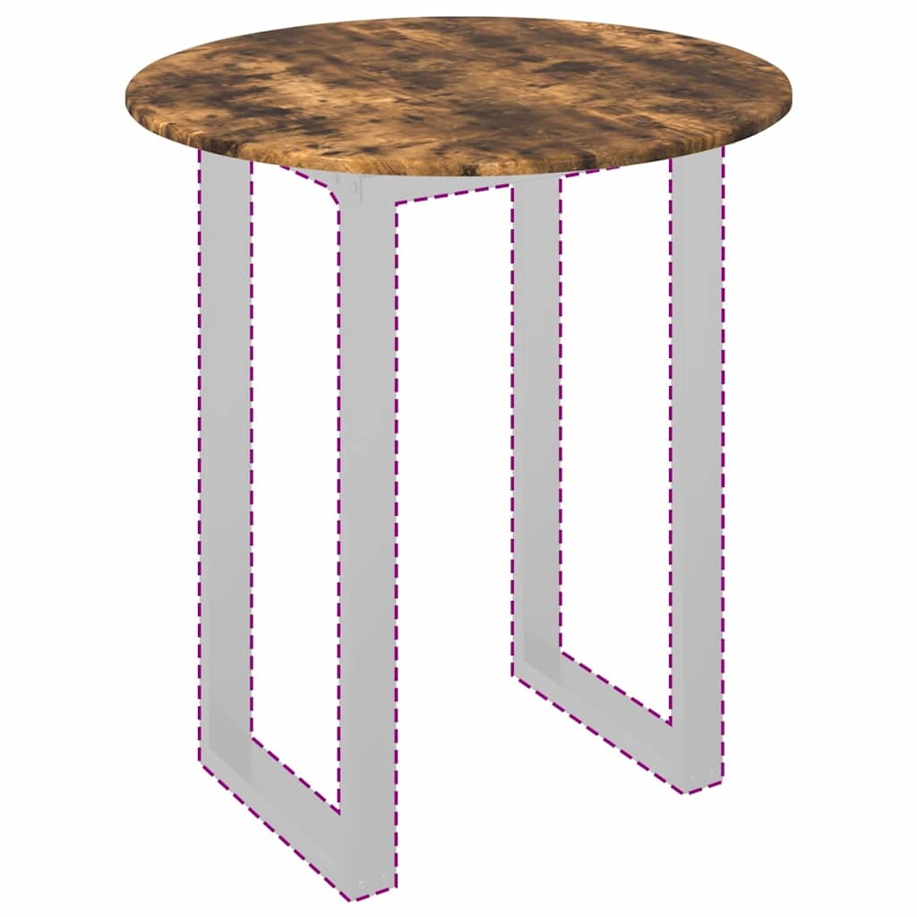 VidaXL Tafelblad Gerookt eiken 80 x 80 x 1.5 cm Bewerkt hout