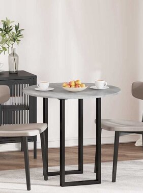 VidaXL Tafelblad Betongrijs 80 x 80 x 1.5 cm Bewerkt hout