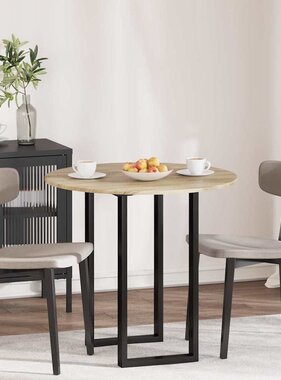 VidaXL Tafelblad Sonoma eiken 80 x 80 x 1.5 cm Bewerkt hout