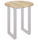 VidaXL Tafelblad Sonoma eiken 80 x 80 x 1.5 cm Bewerkt hout