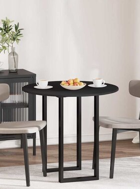 VidaXL Tafelblad Zwart 80 x 80 x 1.5 cm Bewerkt hout