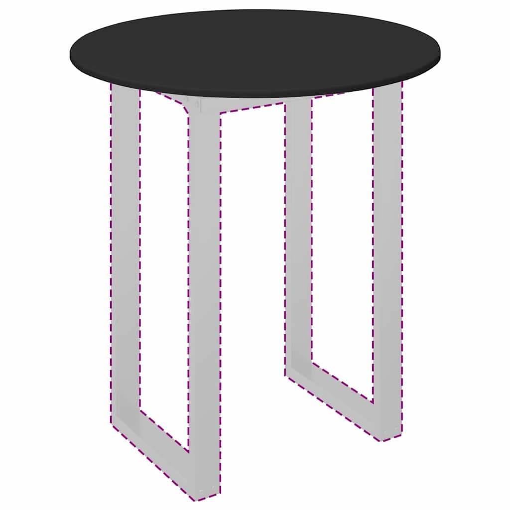 VidaXL Tafelblad Zwart 80 x 80 x 1.5 cm Bewerkt hout