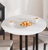 VidaXL Tafelblad Wit 80 x 80 x 1.5 cm Bewerkt hout