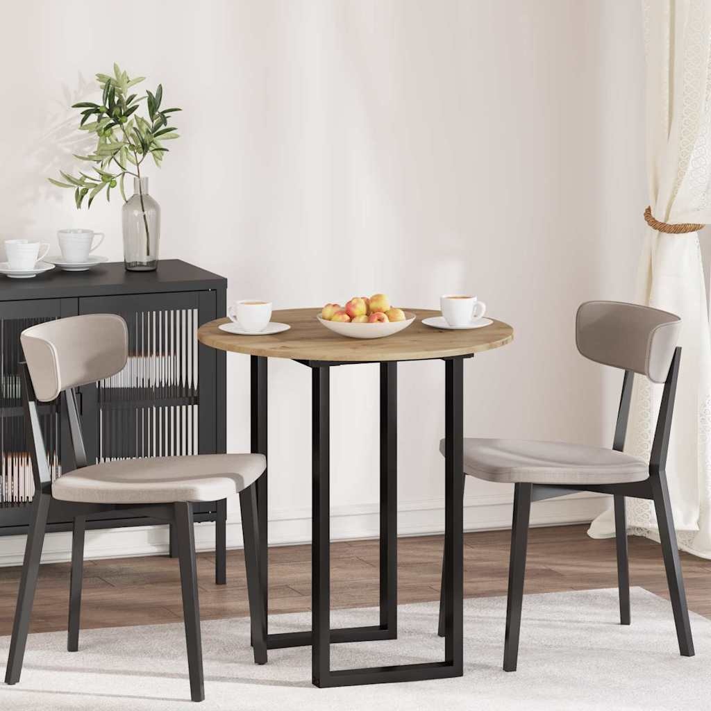 VidaXL Tafelblad artisanaal eikenkleurig 70 x 70 x 1.5 cm Bewerkt hout