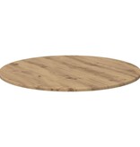 VidaXL Tafelblad artisanaal eikenkleurig 70 x 70 x 1.5 cm Bewerkt hout