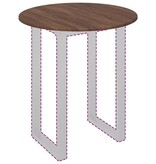 VidaXL Tafelblad bruin eikenkleur 70 x 70 x 1.5 cm Bewerkt hout