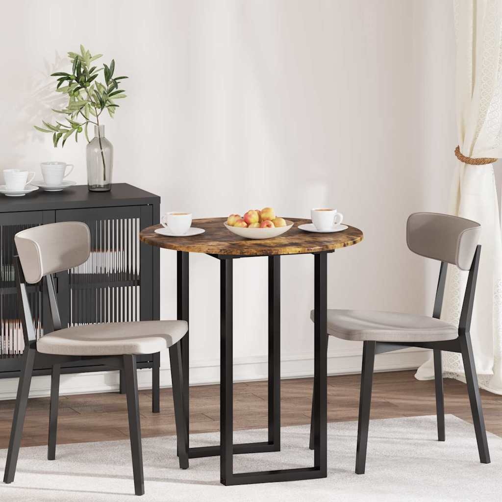 VidaXL Tafelblad Gerookt eiken 70 x 70 x 1.5 cm Bewerkt hout