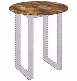 VidaXL Tafelblad Gerookt eiken 70 x 70 x 1.5 cm Bewerkt hout