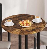 VidaXL Tafelblad Gerookt eiken 70 x 70 x 1.5 cm Bewerkt hout