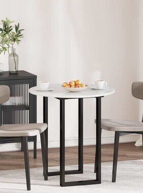 VidaXL Tafelblad Hoogglans wit 70 x 70 x 1.5 cm Bewerkt hout