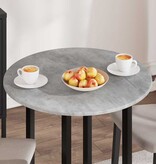 VidaXL Tafelblad Betongrijs 70 x 70 x 1.5 cm Bewerkt hout