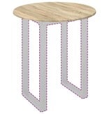 VidaXL Tafelblad Sonoma eiken 70 x 70 x 1.5 cm Bewerkt hout