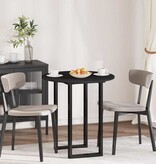 VidaXL Tafelblad Zwart 70 x 70 x 1.5 cm Bewerkt hout