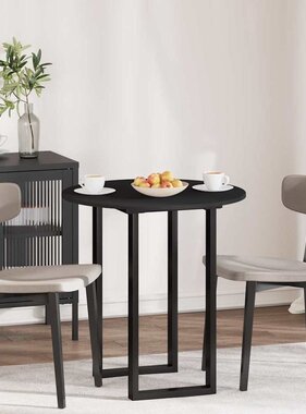 VidaXL Tafelblad Zwart 70 x 70 x 1.5 cm Bewerkt hout