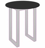 VidaXL Tafelblad Zwart 70 x 70 x 1.5 cm Bewerkt hout