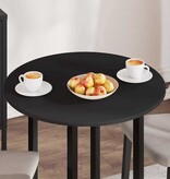 VidaXL Tafelblad Zwart 70 x 70 x 1.5 cm Bewerkt hout