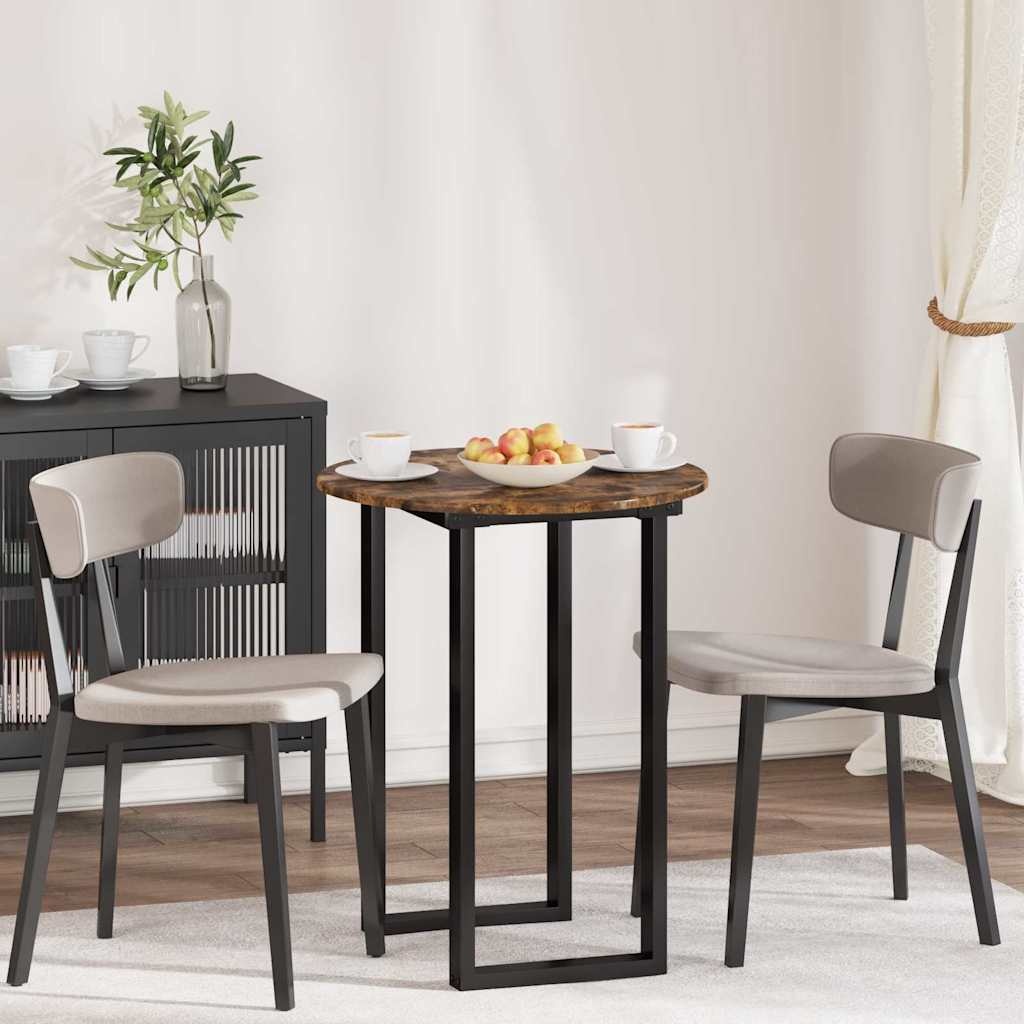 VidaXL Tafelblad Gerookt eiken 60 x 60 x 1.5 cm Bewerkt hout