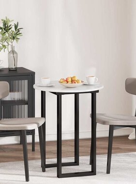 VidaXL Tafelblad Hoogglans wit 60 x 60 x 1.5 cm Bewerkt hout