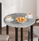 VidaXL Tafelblad Betongrijs 60 x 60 x 1.5 cm Bewerkt hout