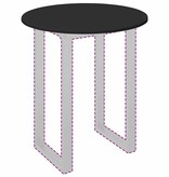 VidaXL Tafelblad Zwart 60 x 60 x 1.5 cm Bewerkt hout