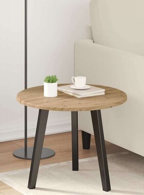 VidaXL Tafelblad artisanaal eikenkleurig 50 x 50 x 1.5 cm Bewerkt hout