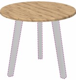 VidaXL Tafelblad artisanaal eikenkleurig 50 x 50 x 1.5 cm Bewerkt hout