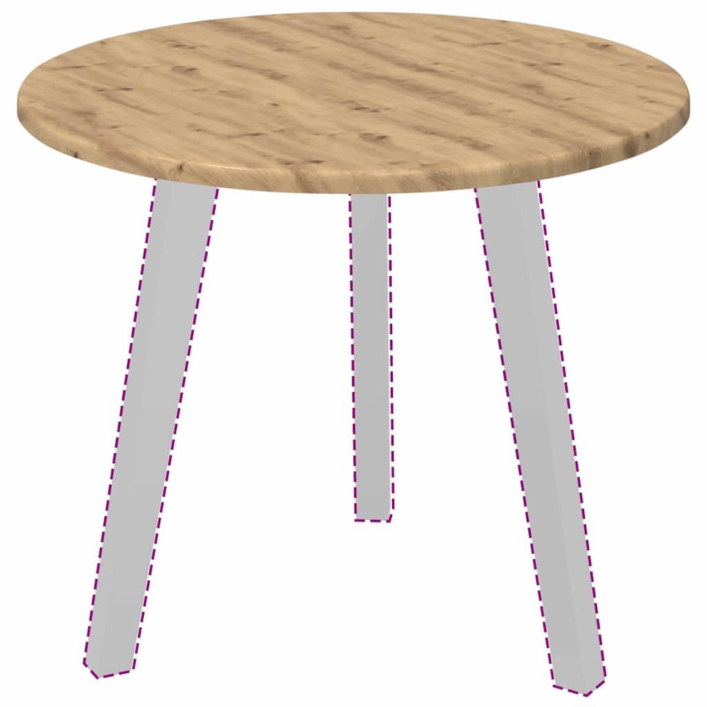 VidaXL Tafelblad artisanaal eikenkleurig 50 x 50 x 1.5 cm Bewerkt hout