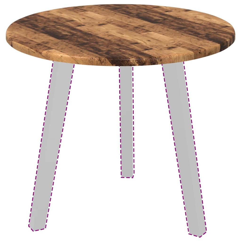 VidaXL Tafelblad Oud hout 50 x 50 x 1.5 cm Bewerkt hout