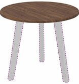 VidaXL Tafelblad bruin eikenkleur 50 x 50 x 1.5 cm Bewerkt hout