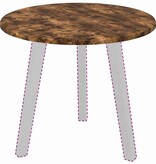 VidaXL Tafelblad Gerookt eiken 50 x 50 x 1.5 cm Bewerkt hout