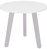 VidaXL Tafelblad Hoogglans wit 50 x 50 x 1.5 cm Bewerkt hout