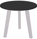 VidaXL Tafelblad Zwart 50 x 50 x 1.5 cm Bewerkt hout