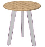 VidaXL Tafelblad artisanaal eikenkleurig 40 x 40 x 1.5 cm Bewerkt hout