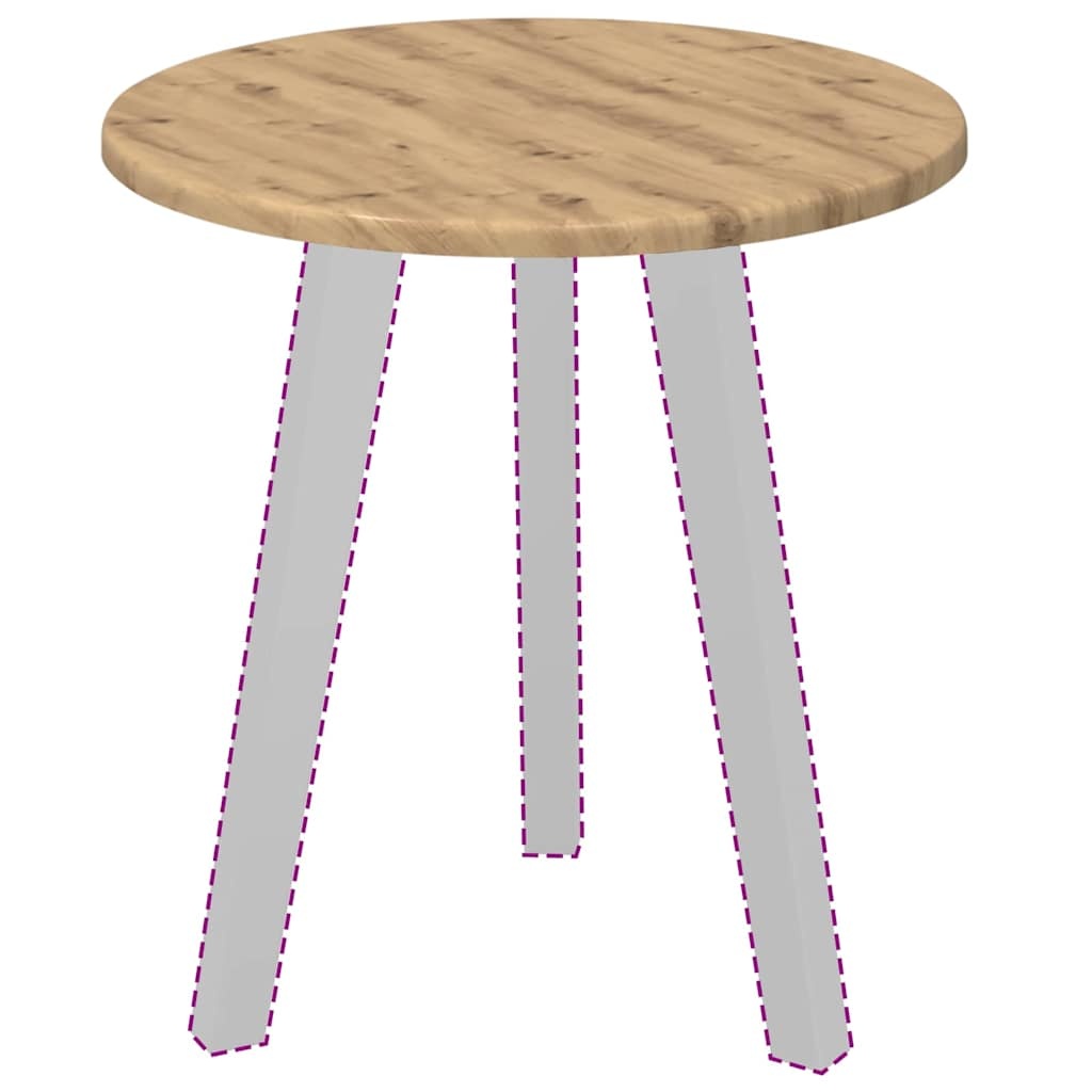 VidaXL Tafelblad artisanaal eikenkleurig 40 x 40 x 1.5 cm Bewerkt hout