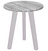 VidaXL Tafelblad Grijs sonoma 40 x 40 x 1.5 cm Bewerkt hout