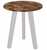 VidaXL Tafelblad Gerookt eiken 40 x 40 x 1.5 cm Bewerkt hout