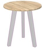 VidaXL Tafelblad Sonoma eiken 40 x 40 x 1.5 cm Bewerkt hout