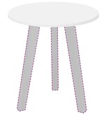 VidaXL Tafelblad Wit 40 x 40 x 1.5 cm Bewerkt hout