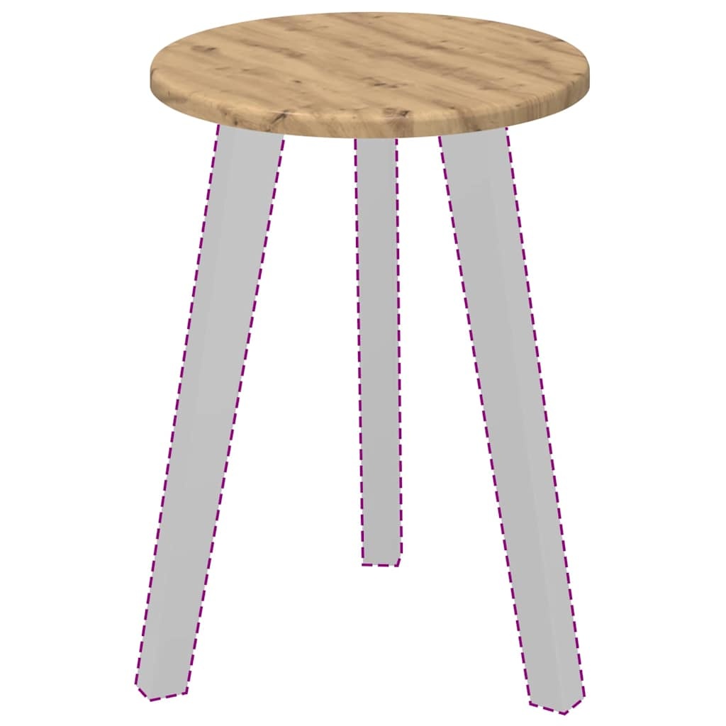 VidaXL Tafelblad artisanaal eikenkleurig 30 x 30 x 1.5 cm Bewerkt hout