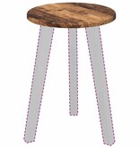 VidaXL Tafelblad Oud hout 30 x 30 x 1.5 cm Bewerkt hout