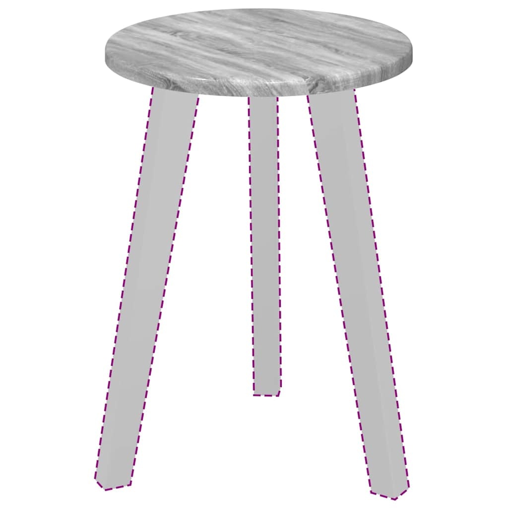 VidaXL Tafelblad Grijs sonoma 30 x 30 x 1.5 cm Bewerkt hout