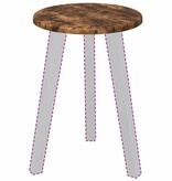 VidaXL Tafelblad Gerookt eiken 30 x 30 x 1.5 cm Bewerkt hout