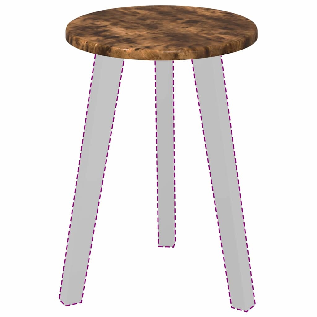 VidaXL Tafelblad Gerookt eiken 30 x 30 x 1.5 cm Bewerkt hout