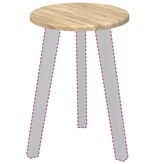 VidaXL Tafelblad Sonoma eiken 30 x 30 x 1.5 cm Bewerkt hout