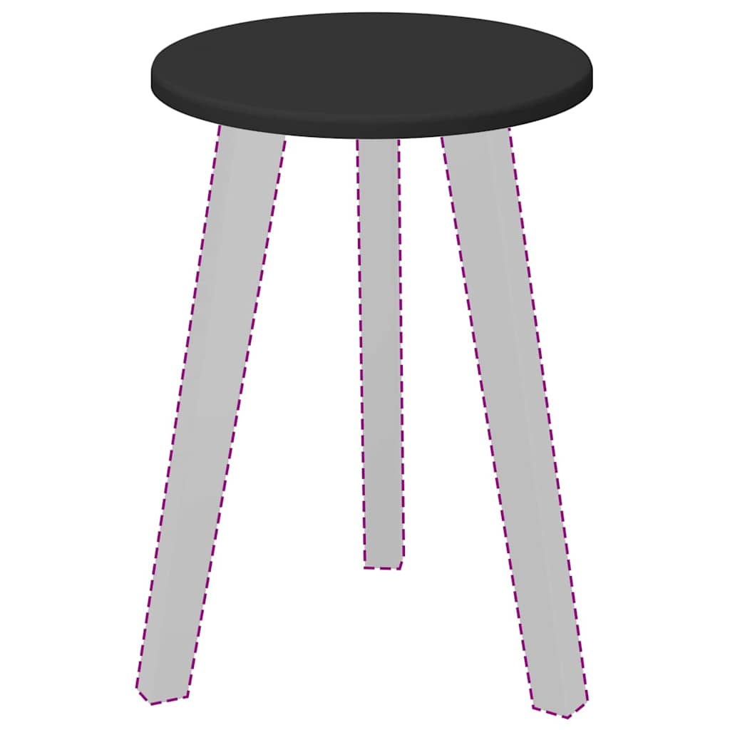 VidaXL Tafelblad Zwart 30 x 30 x 1.5 cm Bewerkt hout