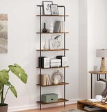 VidaXL Boekenkast Gerookt eiken 60 x 24 x 203 cm Bewerkt hout