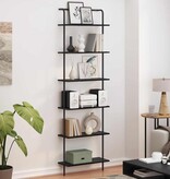 VidaXL Boekenkast Zwart eiken 60 x 24 x 203 cm Bewerkt hout