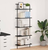 VidaXL Boekenkast Zwart eiken 60 x 24 x 168 cm Bewerkt hout