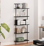 VidaXL Boekenkast Zwart eiken 60 x 24 x 168 cm Bewerkt hout